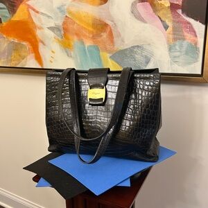 Salvatore Ferragamo Authentic Luxury Leather Tote or Shoulder Bag